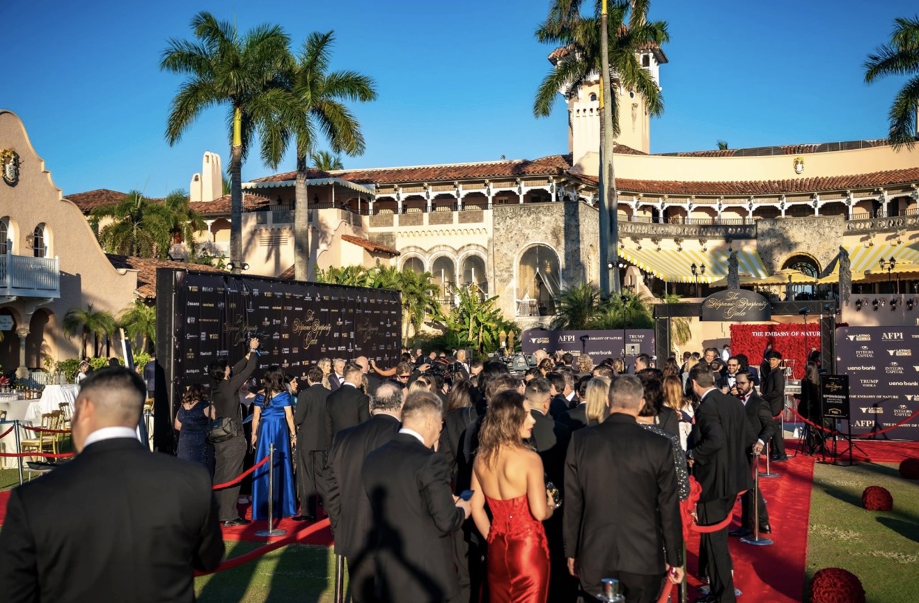 Red carpet arrivals at a high-profile gala